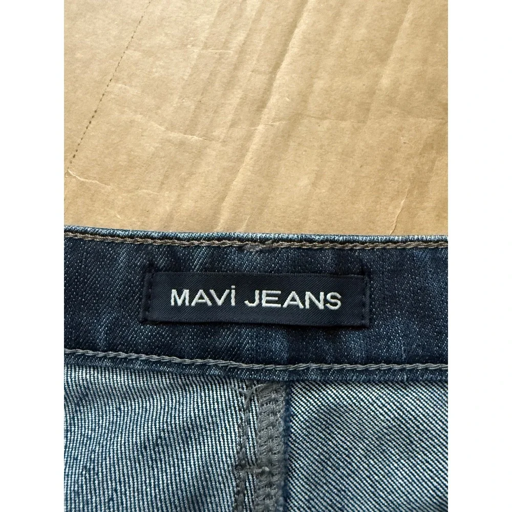 Mavi Jeans Matt Relaxed Straight Leg Dark Wash Denim Blue Jeans Mens 40x30